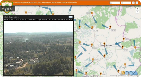 Карта мониторинг лесных пожаров